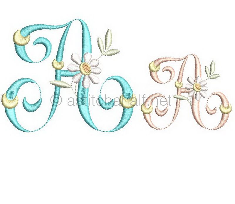 Summer Dance Monogram Letter A