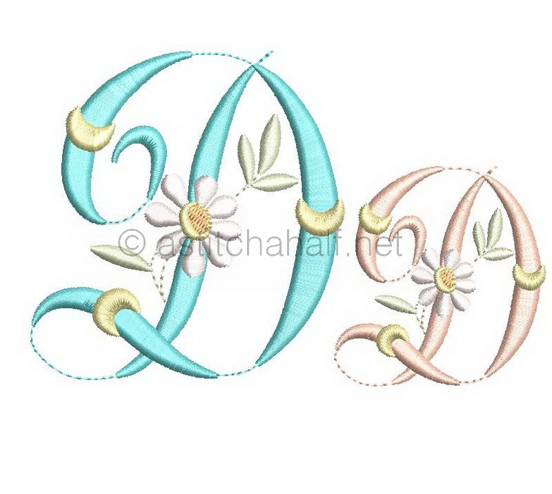 Summer Dance Monogram Letter D