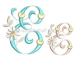 Summer Dance Monogram Letter E