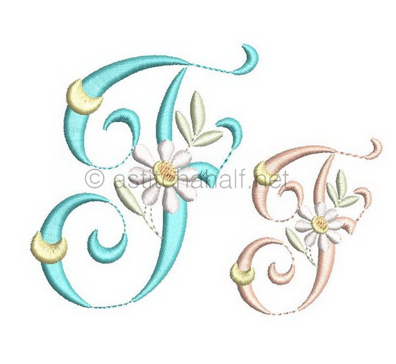 Summer Dance Monogram Letter F