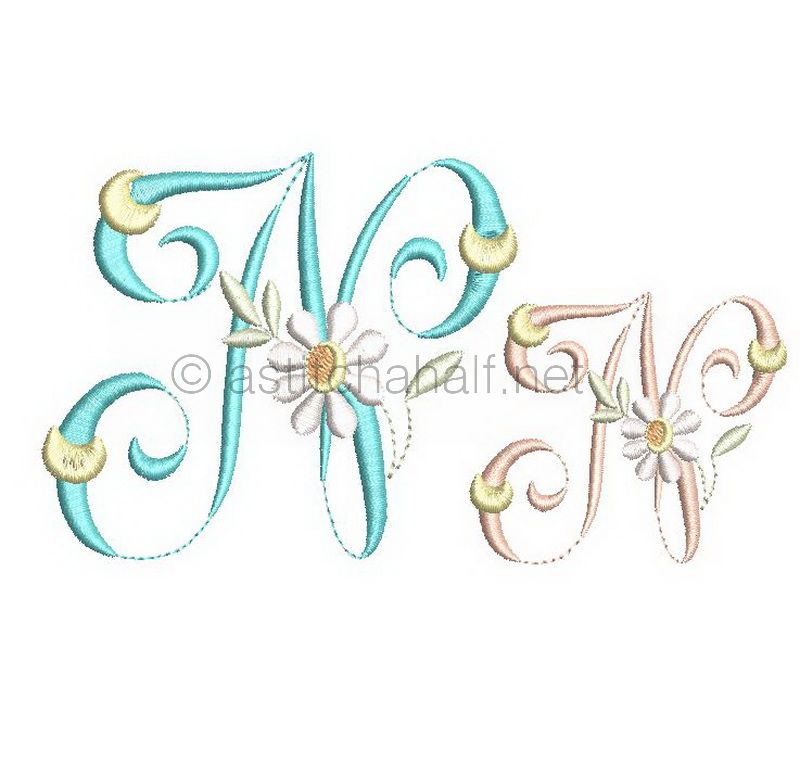 Summer Dance Monogram Letter N