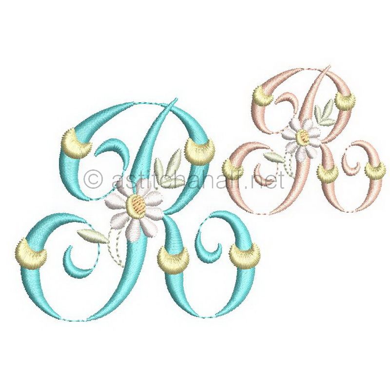 Summer Dance Monogram Letter R