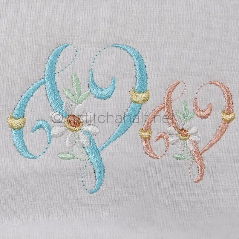 Summer Dance Monogram Letter V