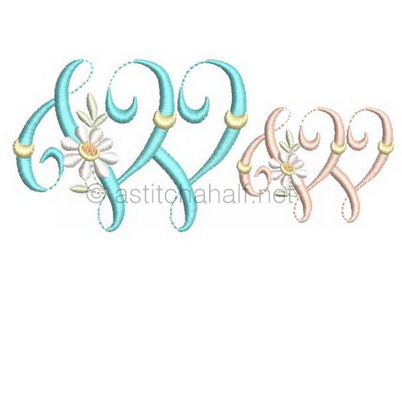 Summer Dance Monogram Letter W