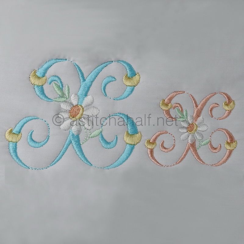 Summer Dance Monogram Letter X
