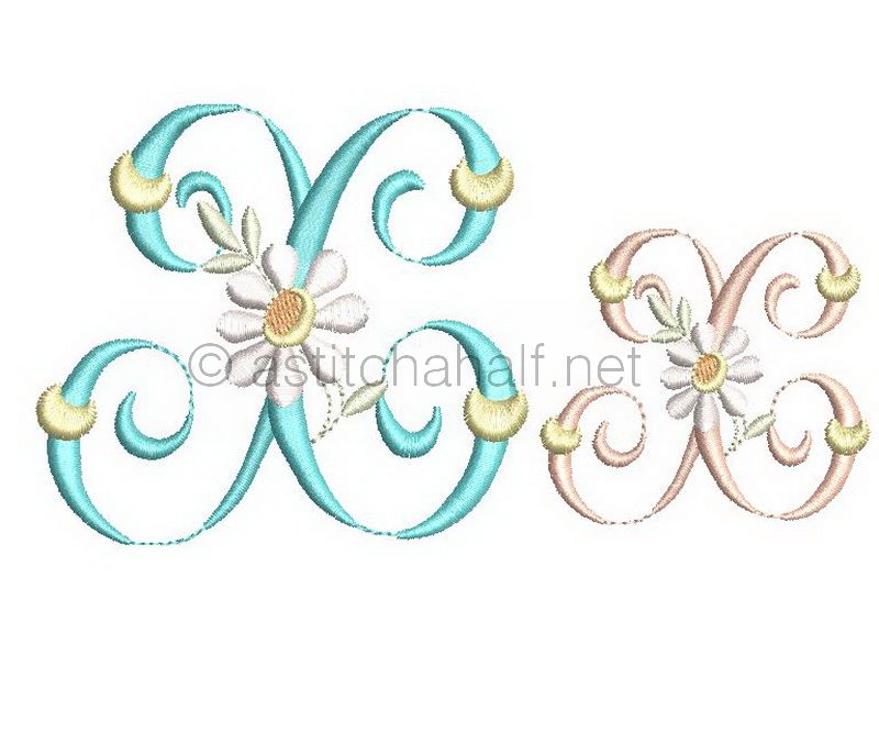 Summer Dance Monogram Letter X