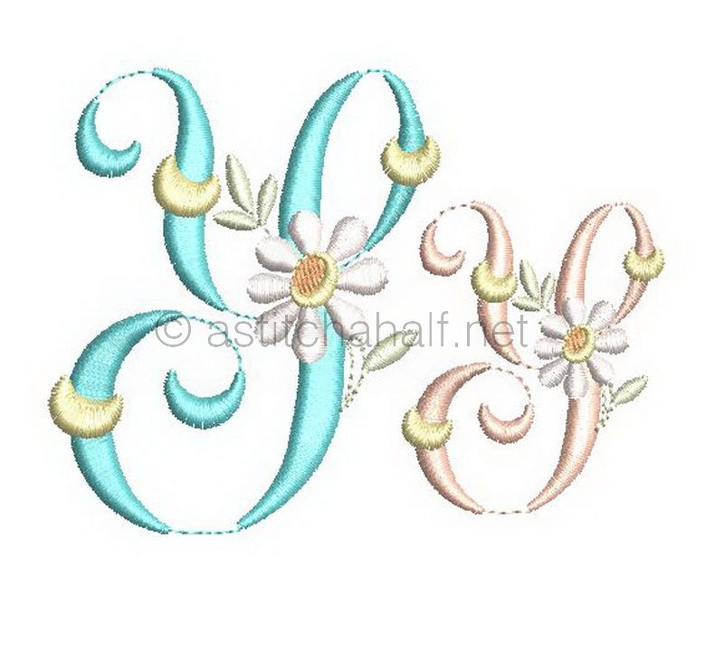 Summer Dance Monogram Letter Y