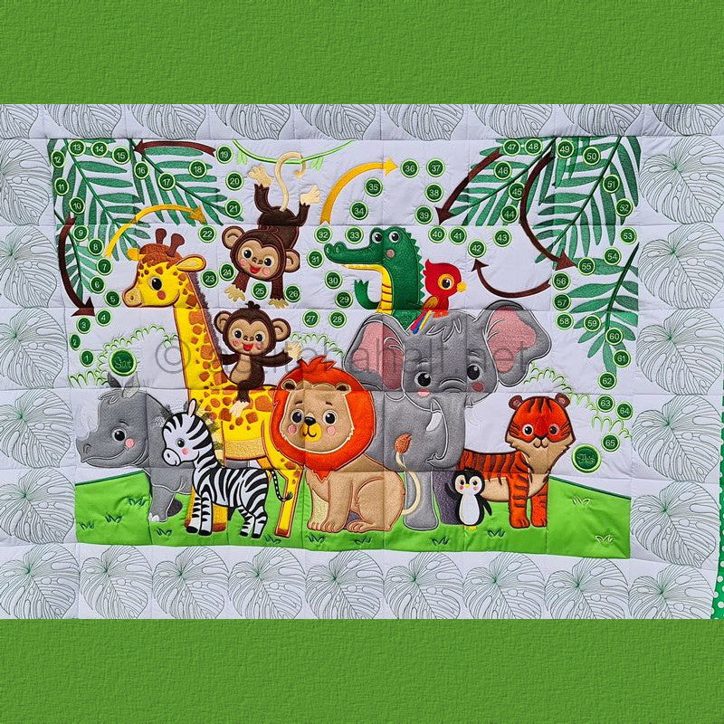 Jungle Babies Full Size Quilt and Game