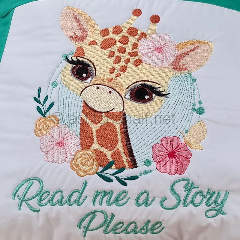 Baby Giraffe Reading Pillow Combo - aStitch aHalf
