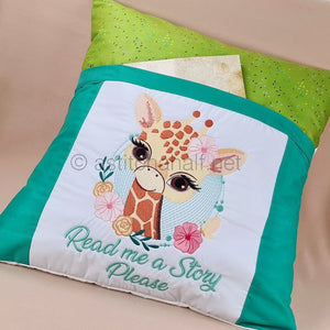 Baby Giraffe Reading Pillow Combo - aStitch aHalf
