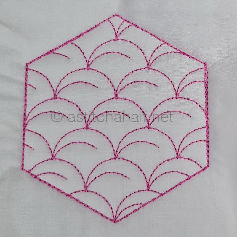 Hooray 4 Hexies 5 - aStitch aHalf