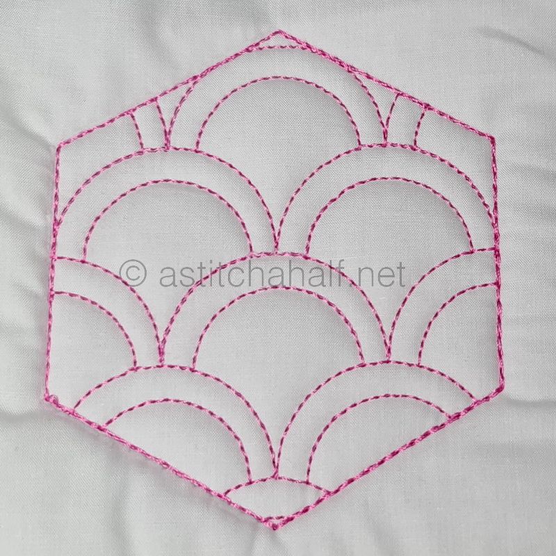 Hooray 4 Hexies 6 - aStitch aHalf