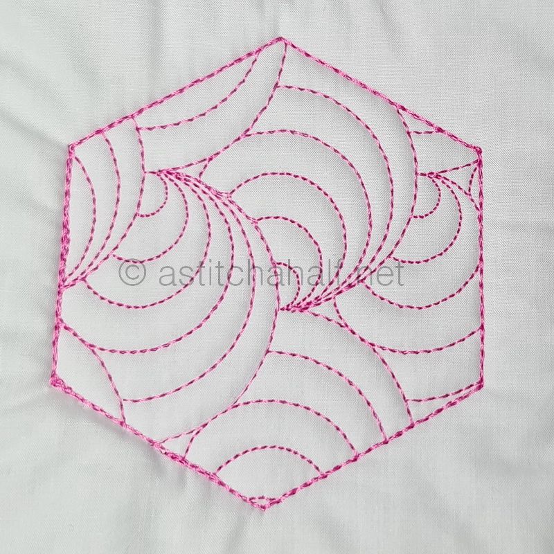 Hooray 4 Hexies 7 - aStitch aHalf