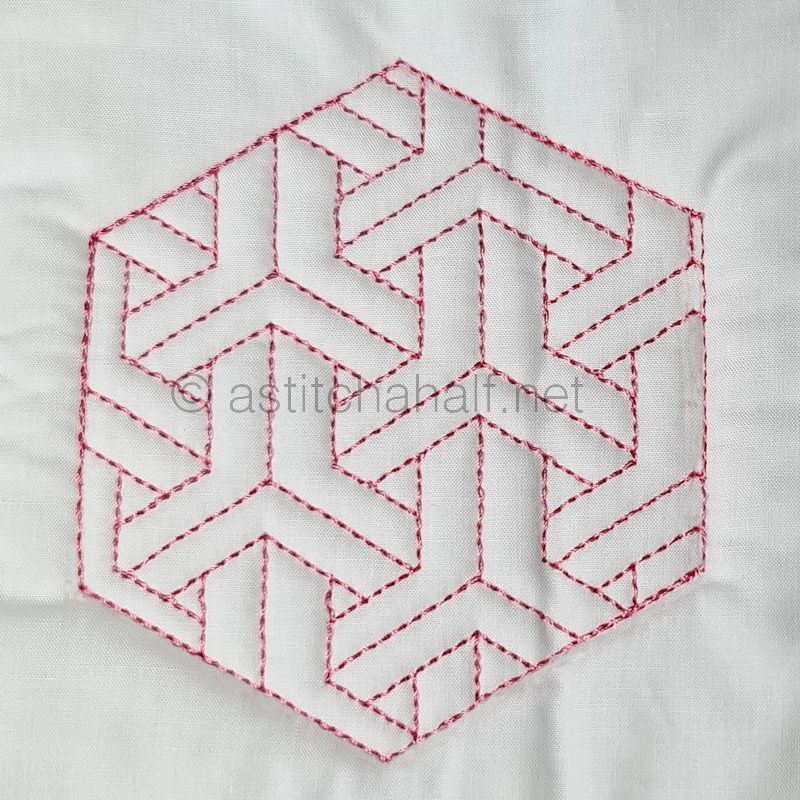 Hooray 4 Hexies 9 - aStitch aHalf