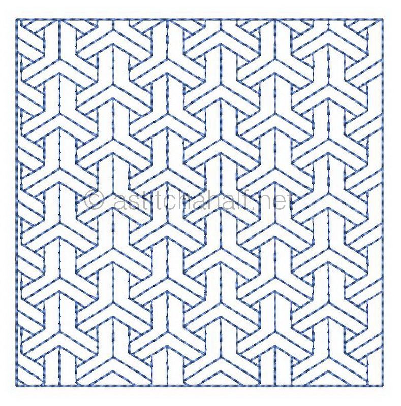 Hooray 4 Hexies 9 - aStitch aHalf