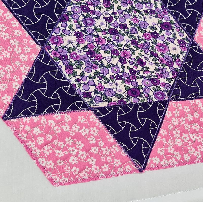 Hexie Star Pillow Quilt Combo - aStitch aHalf