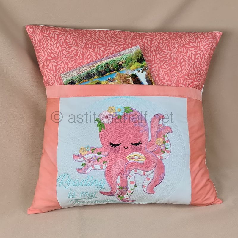 Baby Octopus Reading Pillow Combo - aStitch aHalf