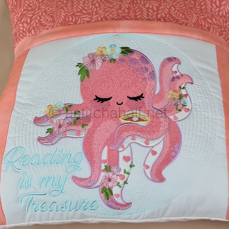 Baby Octopus Reading Pillow Combo - aStitch aHalf