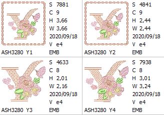 Baby Kisses Letter Y - aStitch aHalf