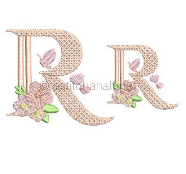 Baby Kisses Letter R - aStitch aHalf