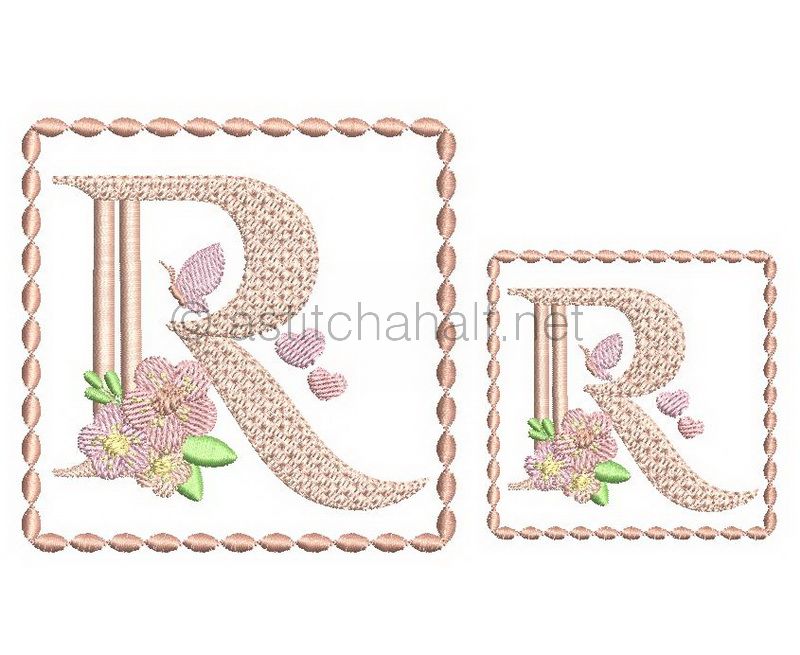 Baby Kisses Letter R - aStitch aHalf