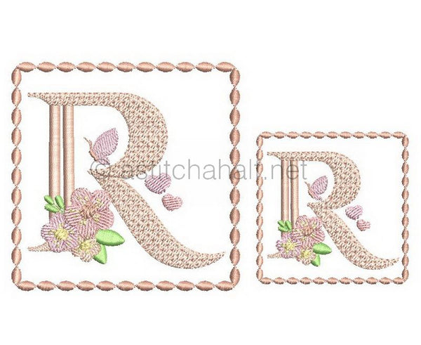 Baby Kisses Letter R - aStitch aHalf