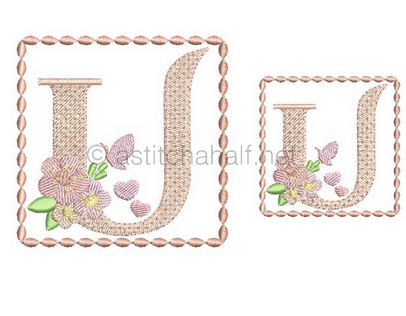 Baby Kisses Letter U - aStitch aHalf