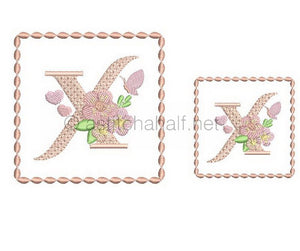 Baby Kisses Letter X - aStitch aHalf