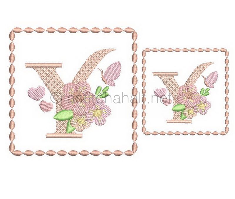Baby Kisses Letter Y - aStitch aHalf