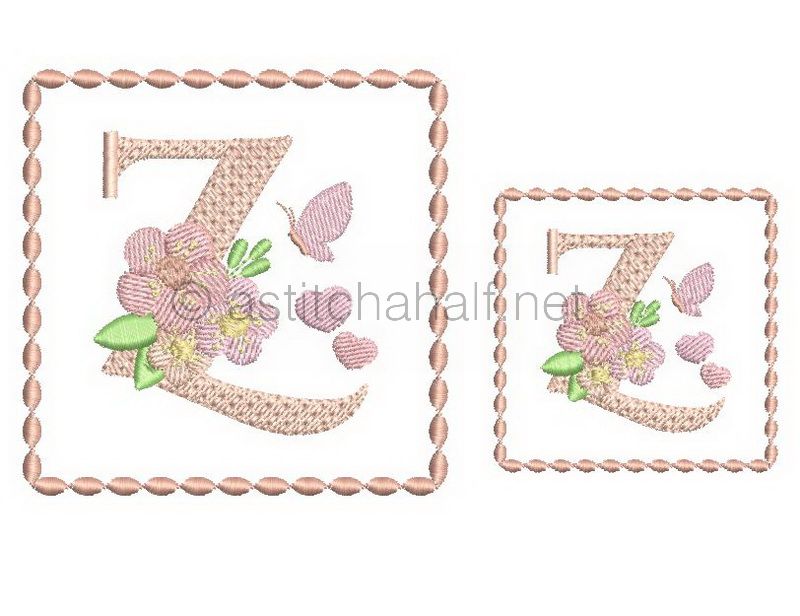 Baby Kisses Letter Z - aStitch aHalf