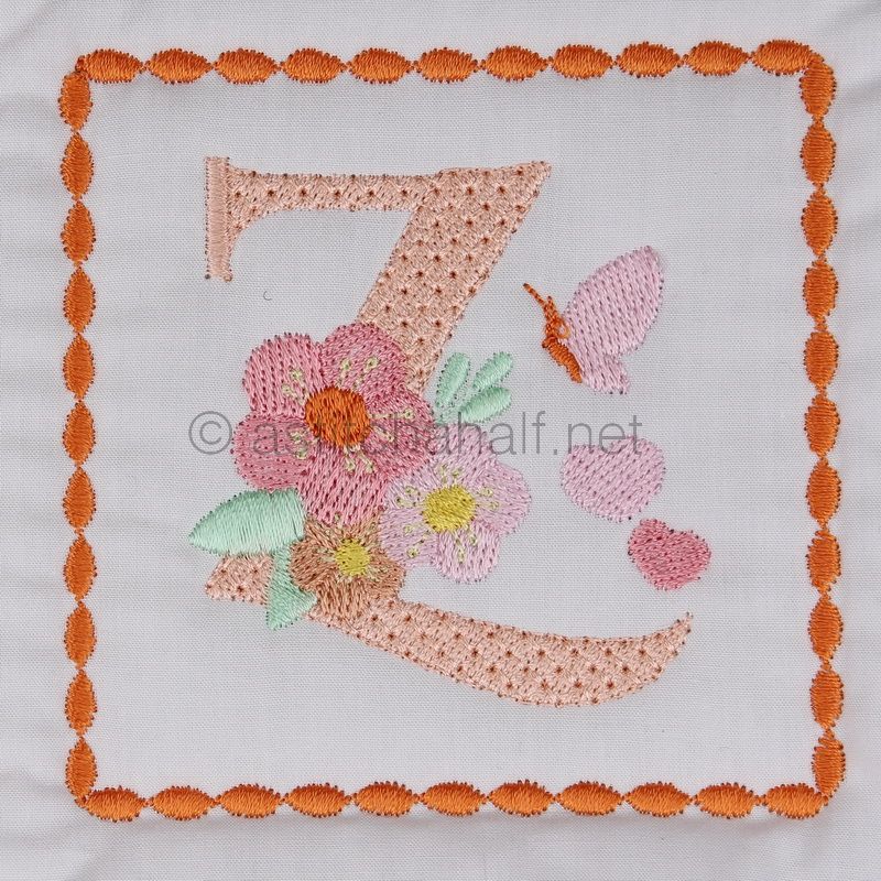 Baby Kisses Letter Z - aStitch aHalf