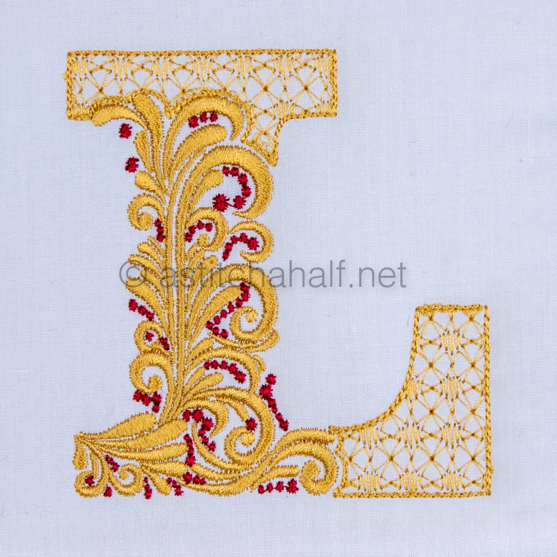 Fireside Monogram Letter L - aStitch aHalf