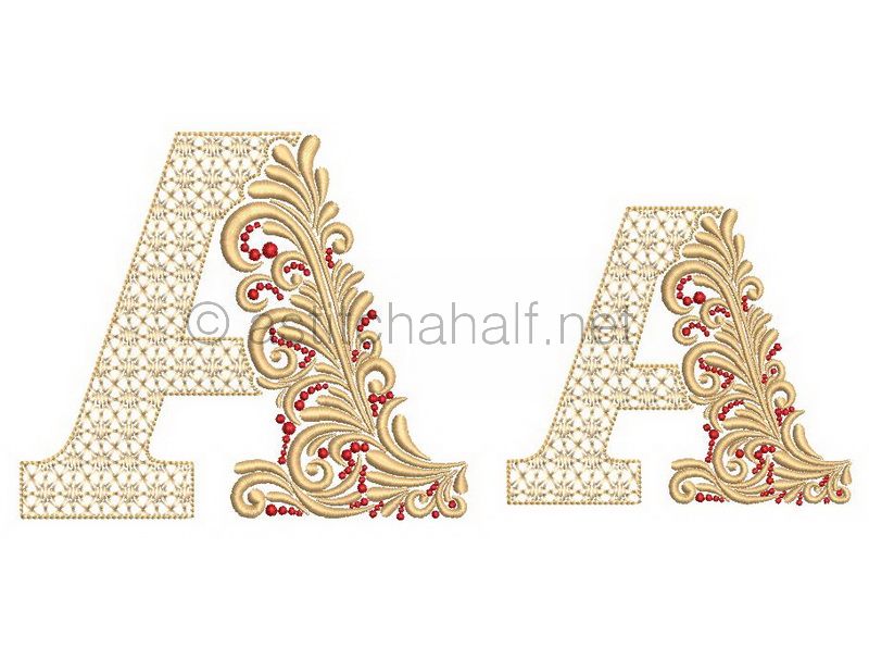 Fireside Monogram Letter A - aStitch aHalf