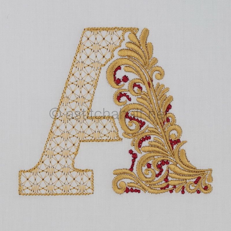 Fireside Monogram Letter A - aStitch aHalf