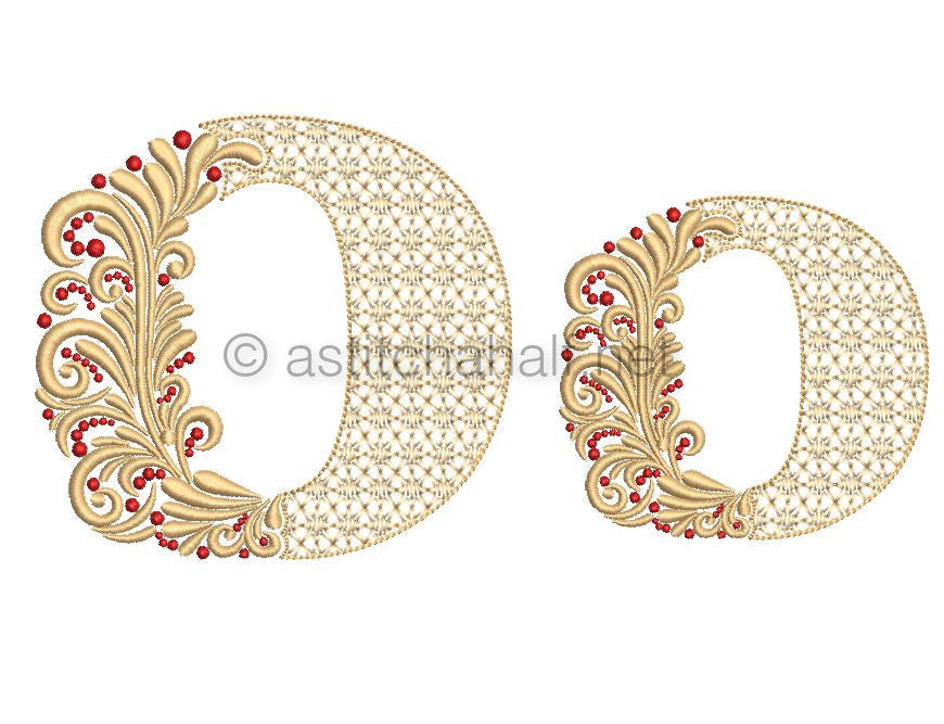 Fireside Monogram Letter O - aStitch aHalf