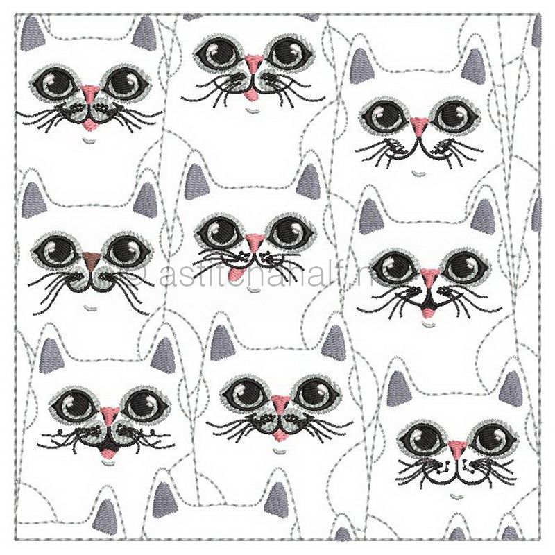 Kittens Unlimited Seamless Quilt Combo - aStitch aHalf