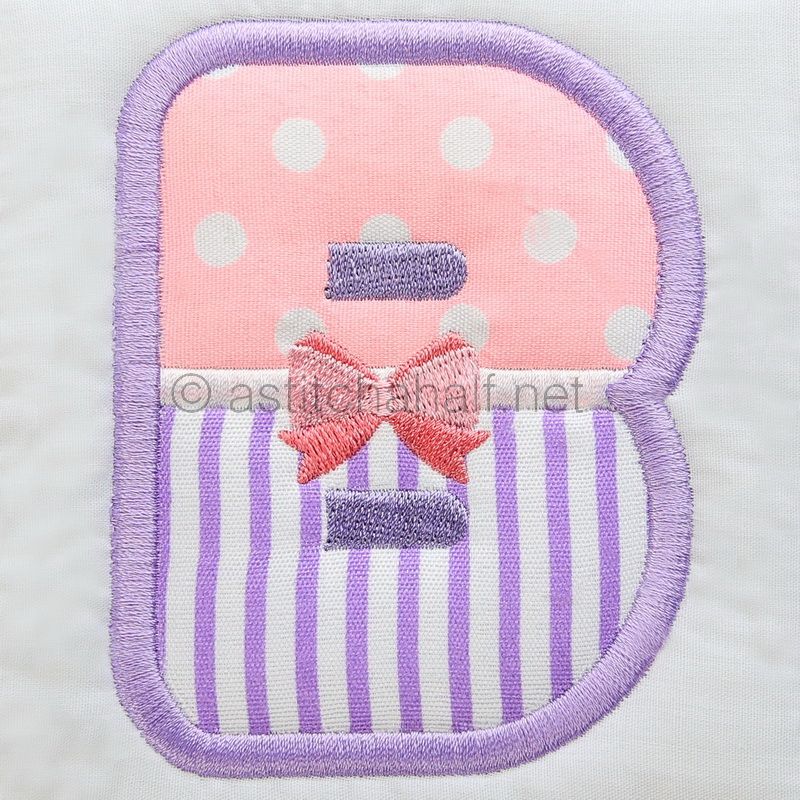 Tiny Tots Monogram B - aStitch aHalf