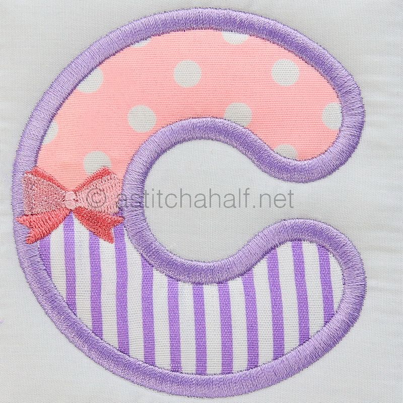 Tiny Tots Monogram C - aStitch aHalf