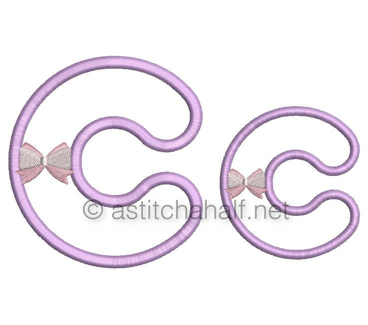 Tiny Tots Monogram C - aStitch aHalf