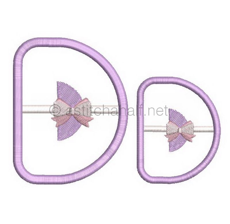 Tiny Tots Monogram D - aStitch aHalf