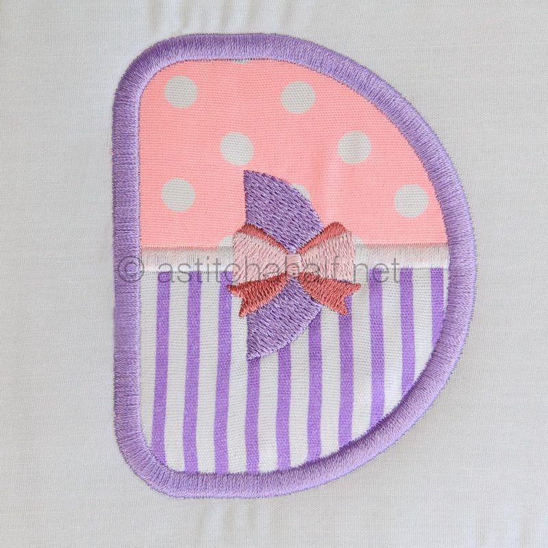 Tiny Tots Monogram D - aStitch aHalf