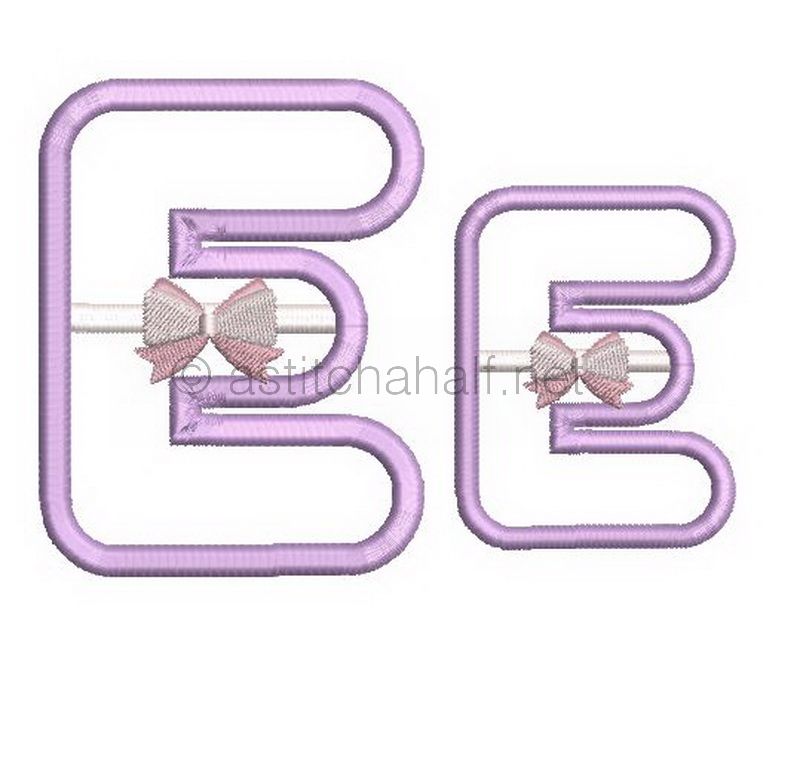 Tiny Tots Monogram E - aStitch aHalf