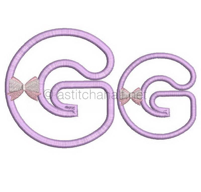 Tiny Tots Monogram G - aStitch aHalf