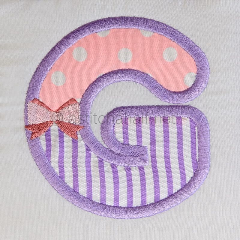 Tiny Tots Monogram G - aStitch aHalf