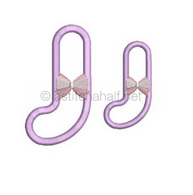 Tiny Tots Monogram J - aStitch aHalf