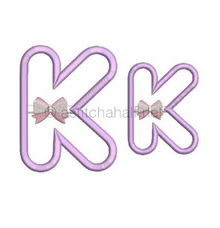Tiny Tots Monogram K - aStitch aHalf