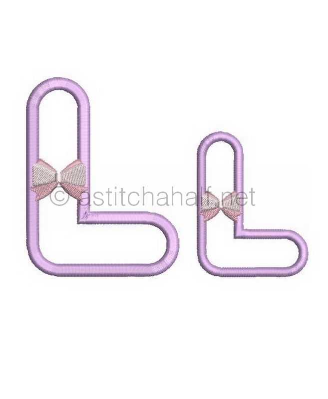 Tiny Tots Monogram L - aStitch aHalf