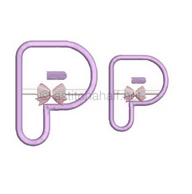 Tiny Tots Monogram P - aStitch aHalf
