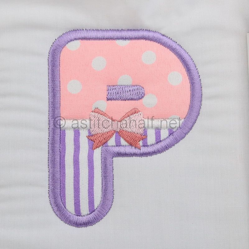 Tiny Tots Monogram P - aStitch aHalf