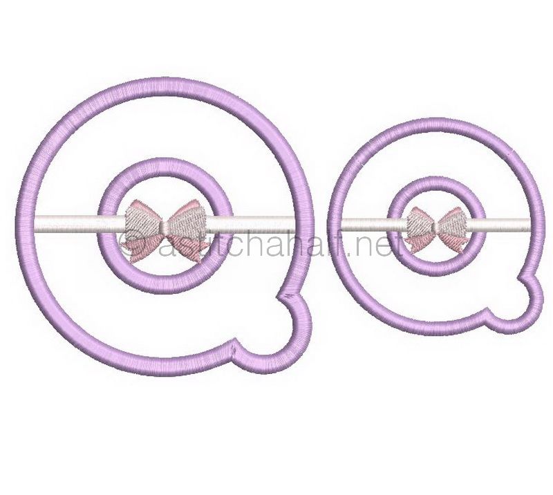 Tiny Tots Monogram Q - aStitch aHalf